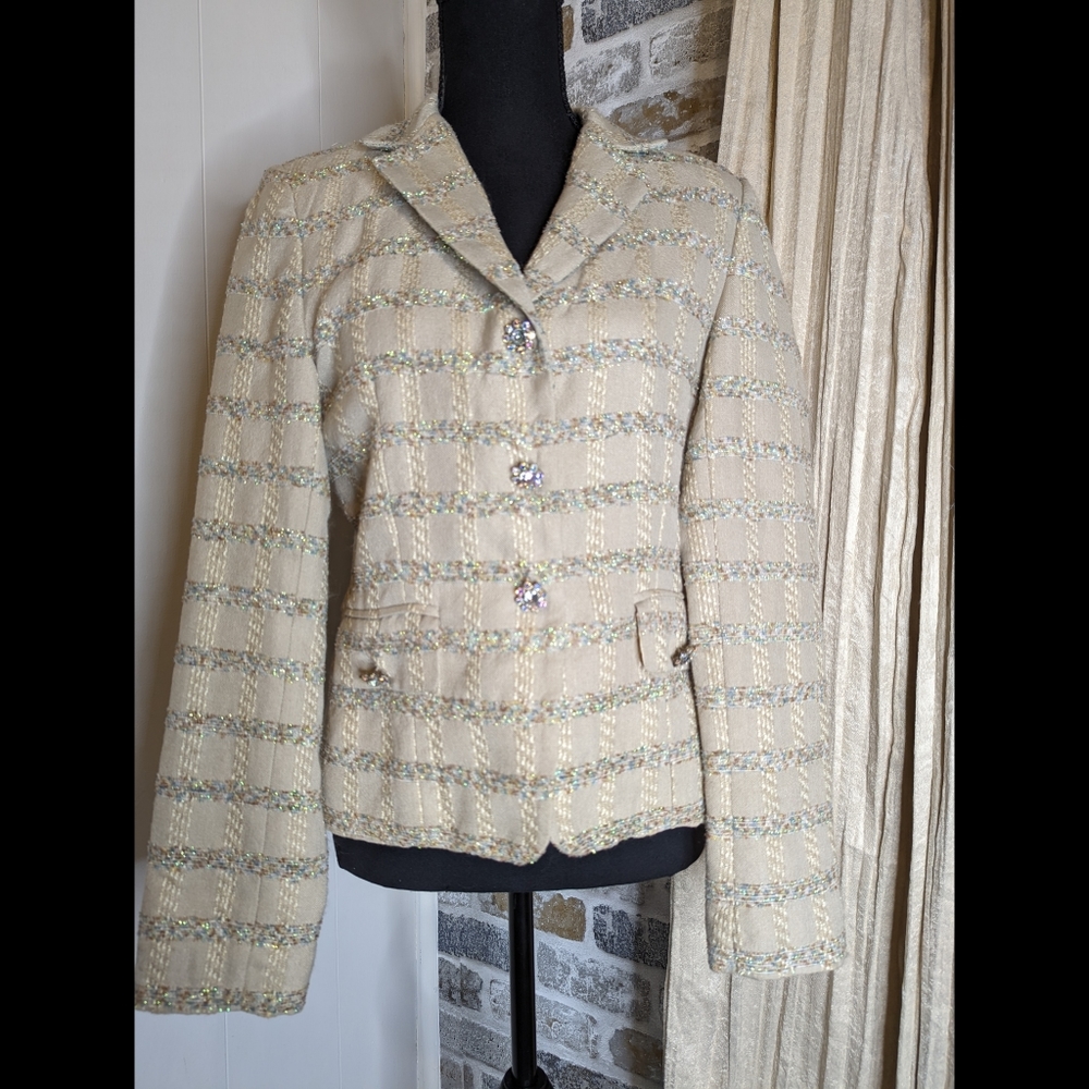 Vintage Fundamental Things Blazer with Rhinestones